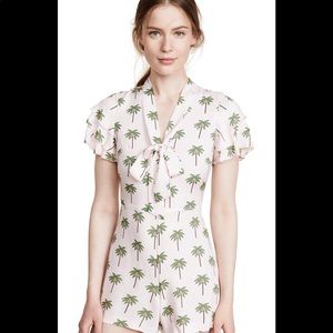 Alice + Olivia Palm Print Romper